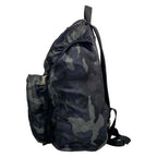 Prada Backpack Dark Navy Gray Multi Leather Tag Camouflage Pattern — view 4