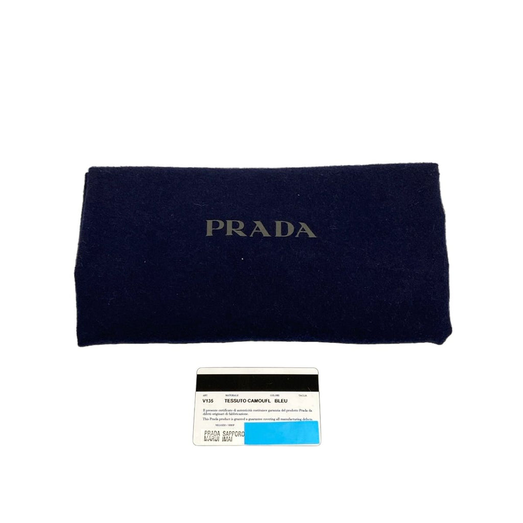 Prada Backpack Dark Navy Gray Multi Leather Tag Camouflage Pattern — view 8