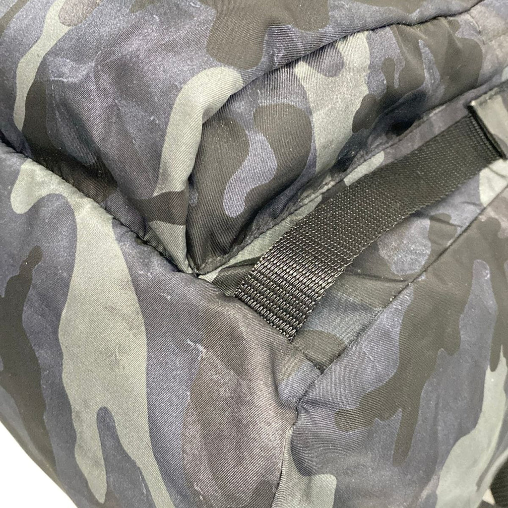 Prada Backpack Dark Navy Gray Multi Leather Tag Camouflage Pattern — view 6