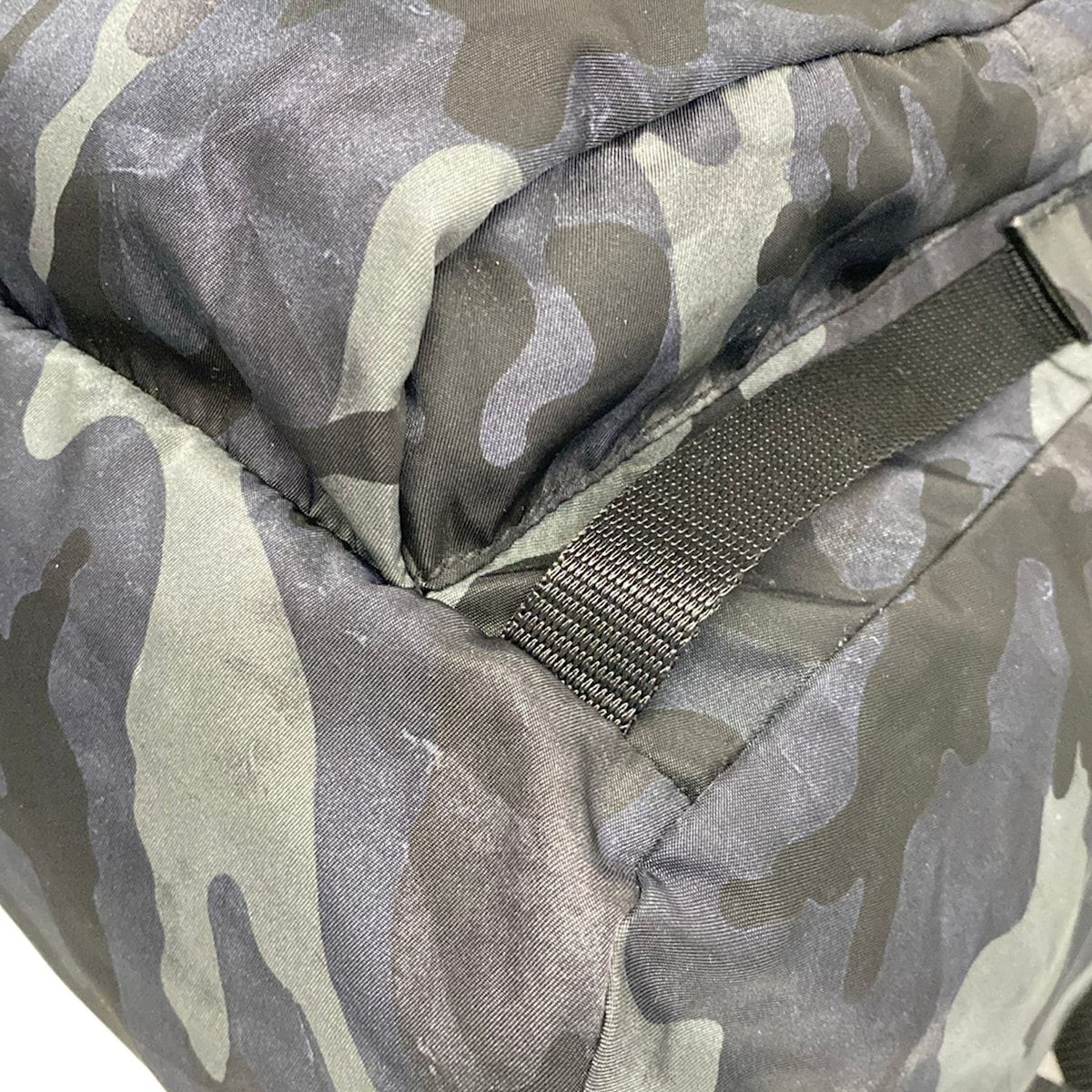 Prada Backpack Dark Navy Gray Multi Leather Tag Camouflage Pattern — view 6