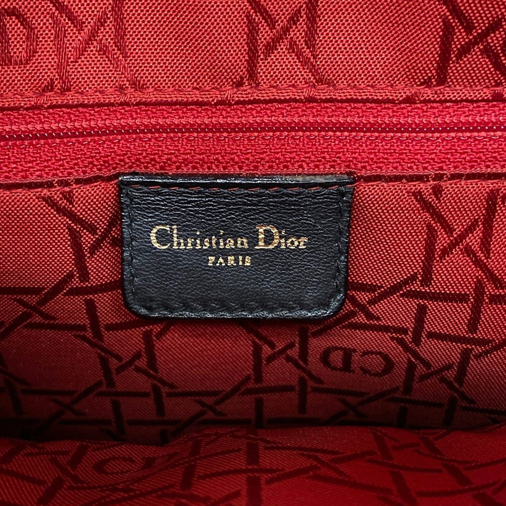 Dior Handbag Lady Large Bag Black Lambskin — view 8