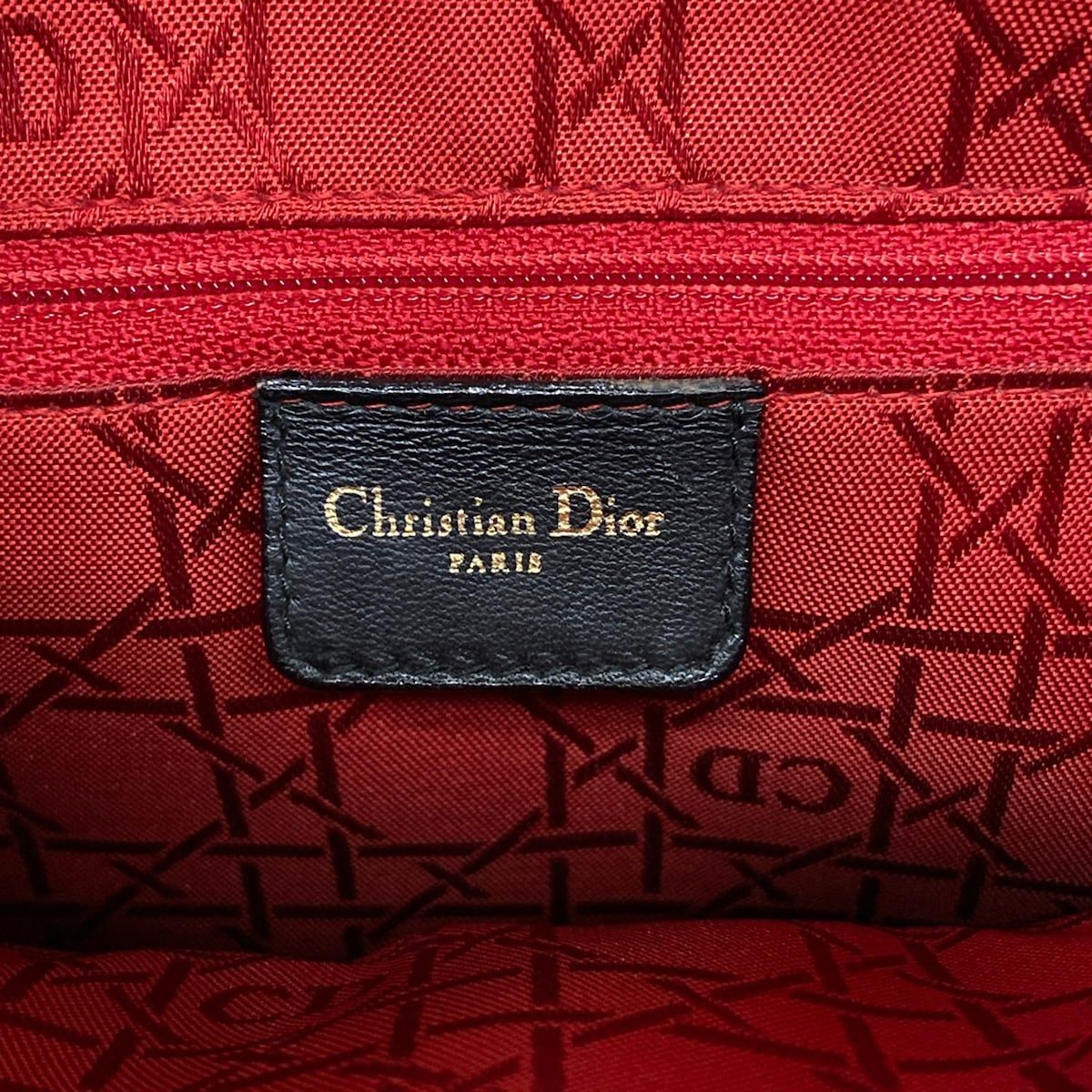 Dior Handbag Lady Large Bag Black Lambskin — view 8