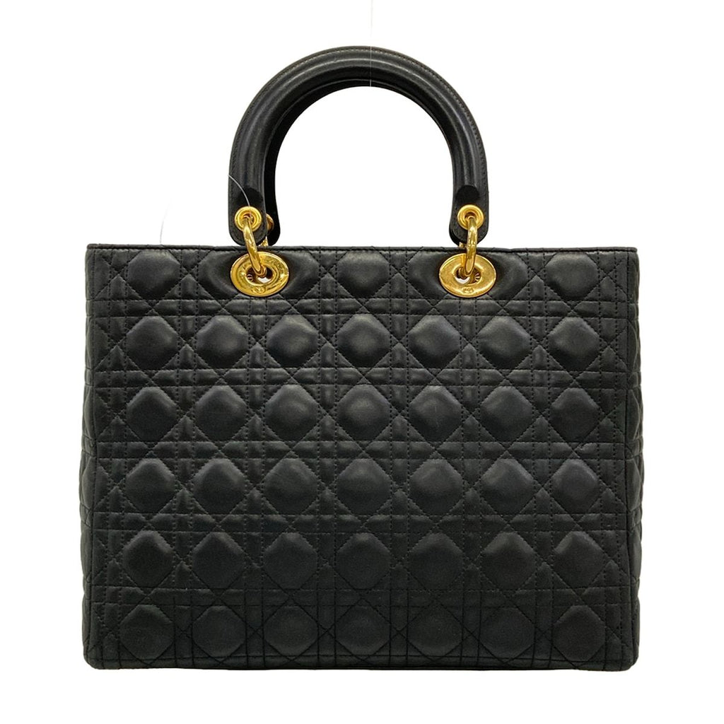 Dior Handbag Lady Large Bag Black Lambskin — view 3