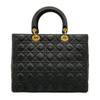 Dior Handbag Lady Large Bag Black Lambskin — view 3