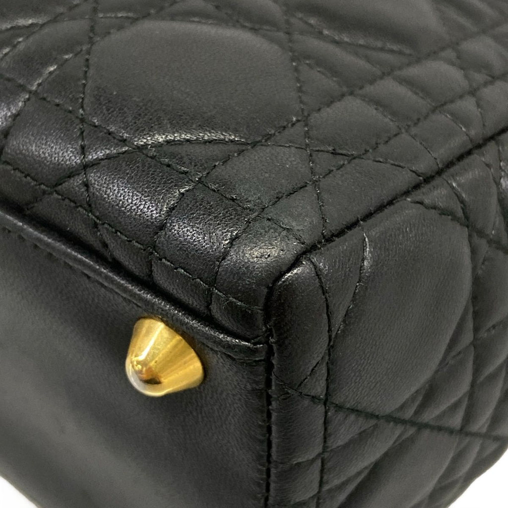 Dior Handbag Lady Large Bag Black Lambskin — view 6