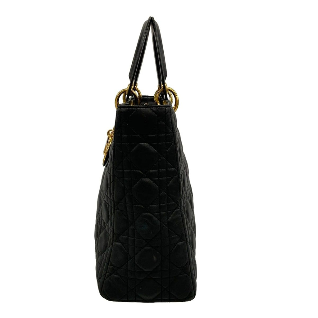 Dior Handbag Lady Large Bag Black Lambskin — view 4