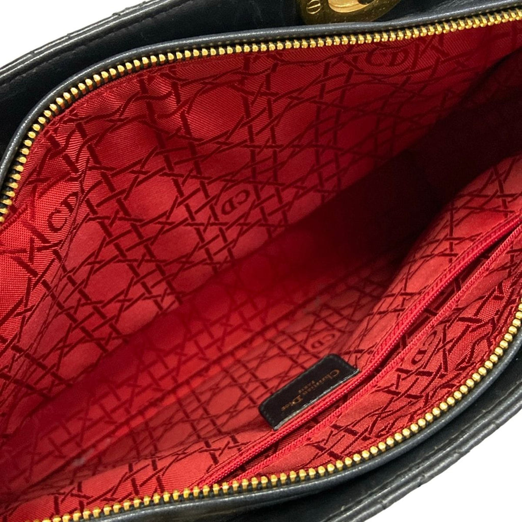 Dior Handbag Lady Large Bag Black Lambskin — view 7