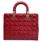 Dior Handbag Lady Large Bag Red Leather — view 3