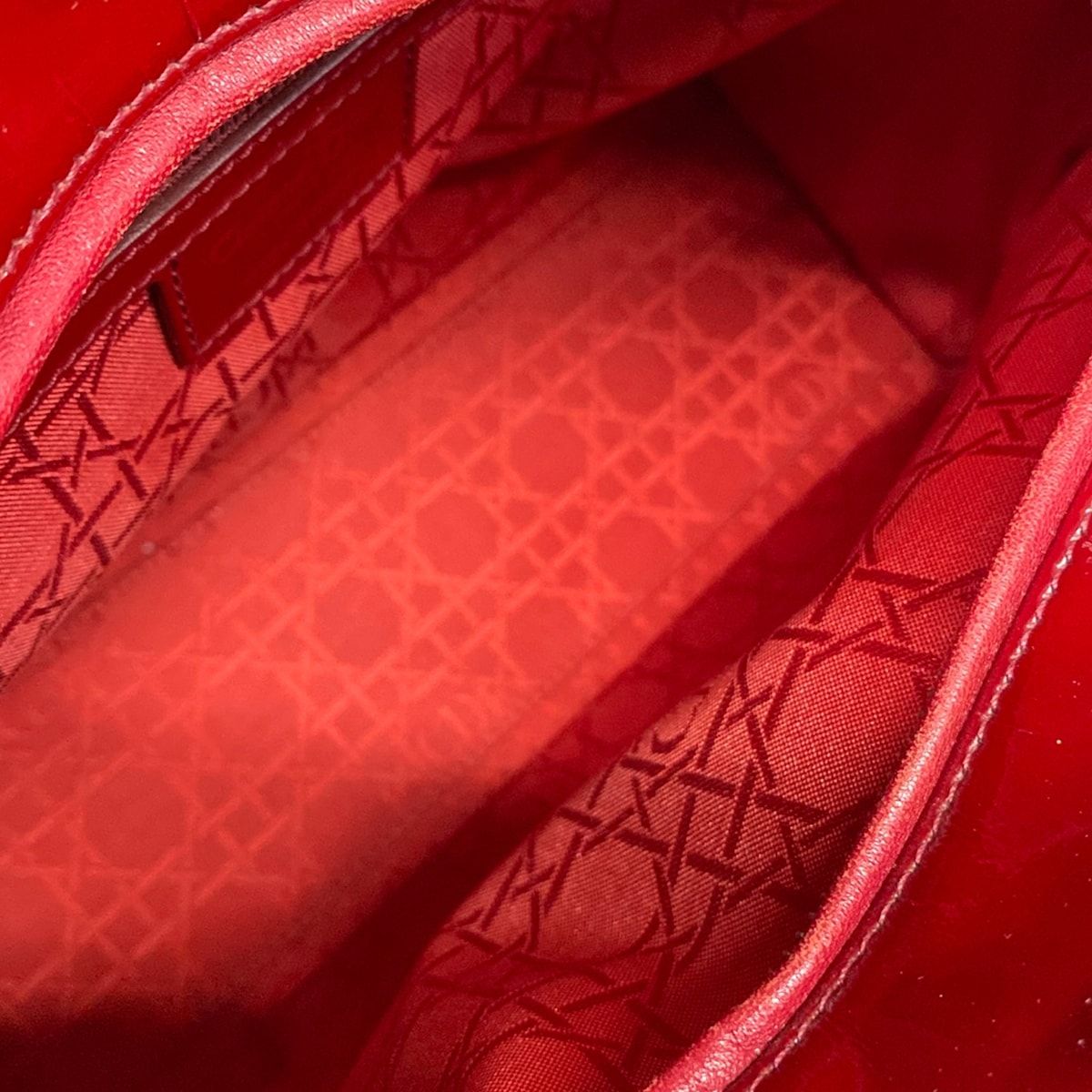Dior Handbag Lady Large Bag Red Leather — view 7