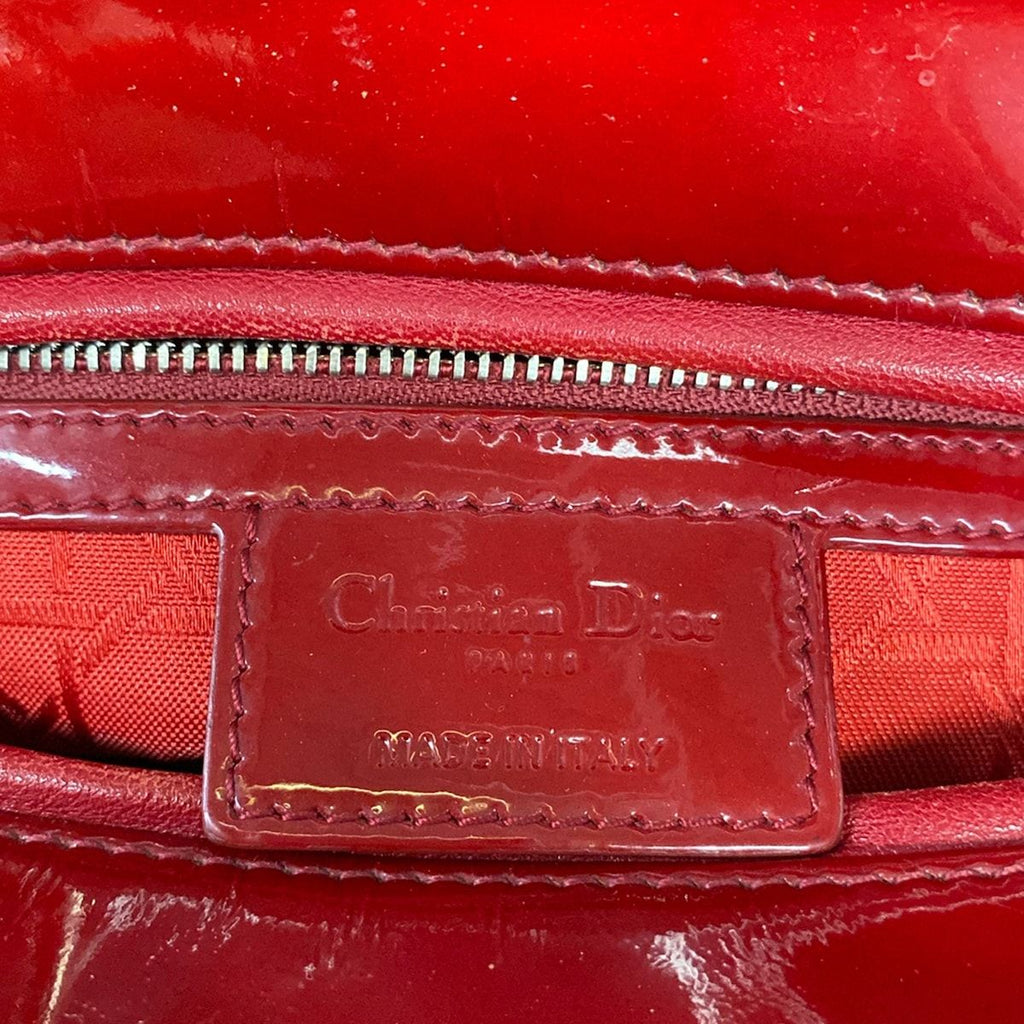 Dior Handbag Lady Large Bag Red Leather — view 9