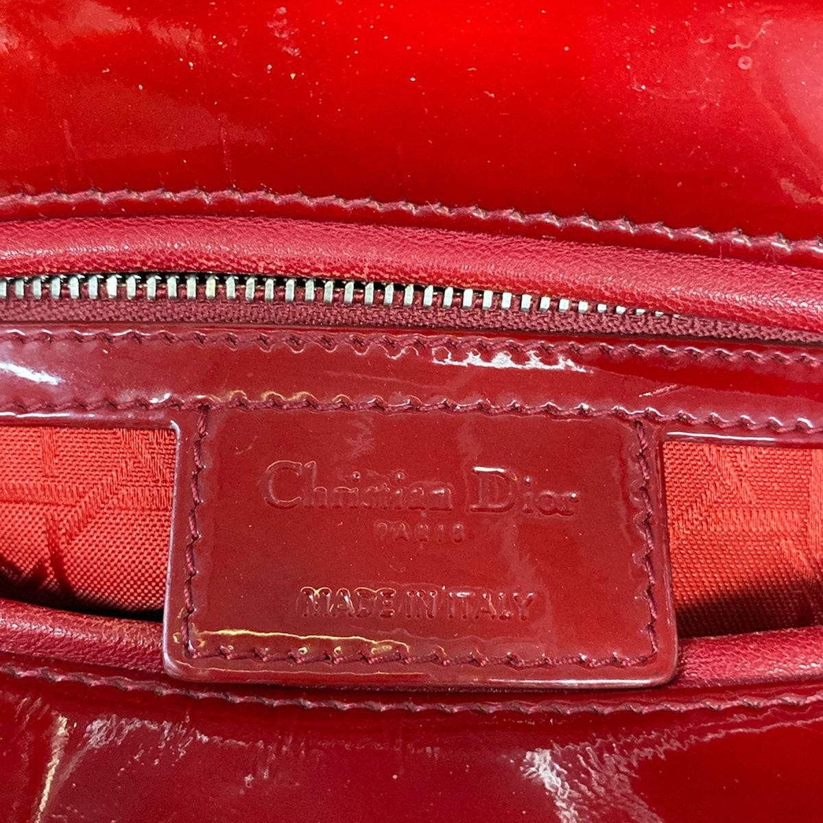 Dior Handbag Lady Large Bag Red Leather — view 9