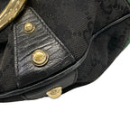 Gucci Shoulder Bag Horsebit Sherry GG Pattern Black Leather — view 6