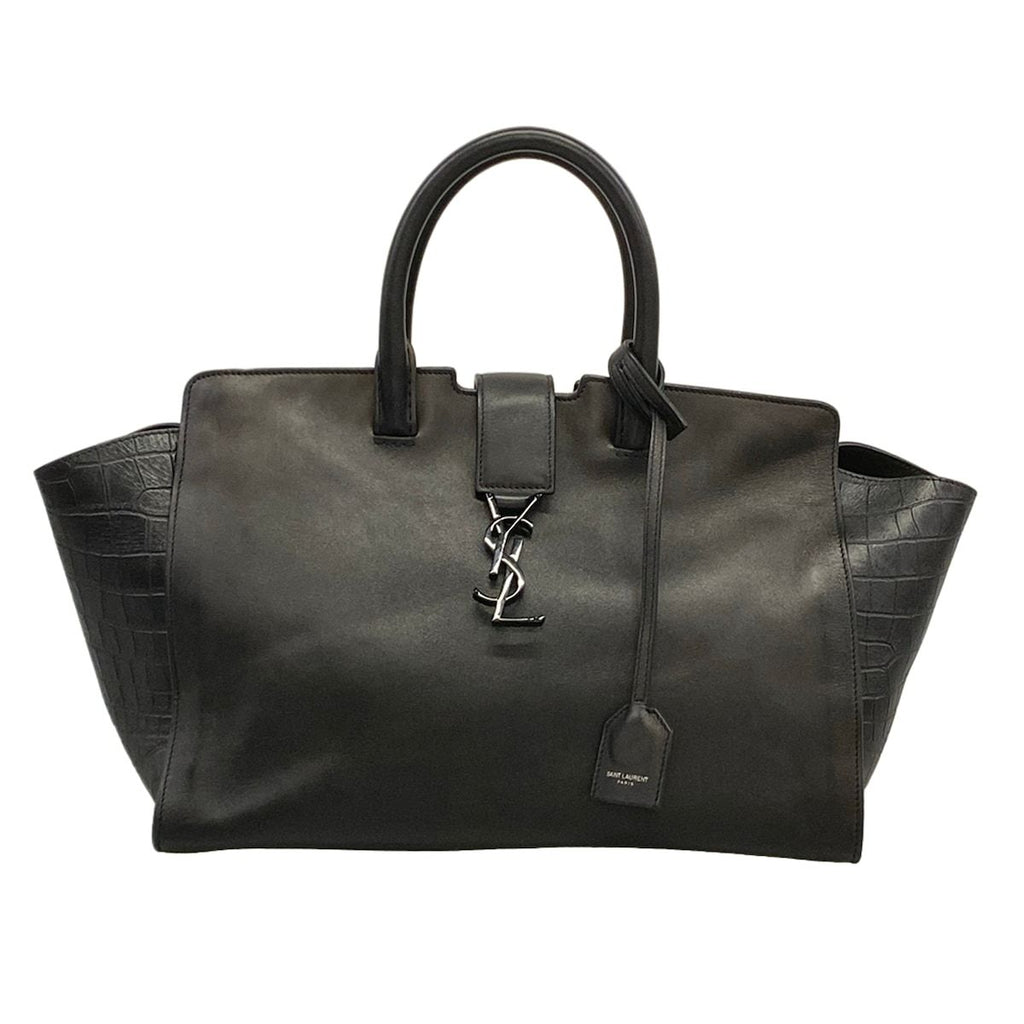 Saint Laurent Paris Handbag Downtown Cabas Black Embossed Leather