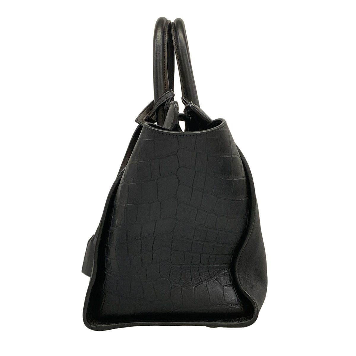 Saint Laurent Paris Handbag Downtown Cabas Black Embossed Leather — view 4