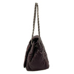 Chanel Shoulder Bag Parisian Purple Beige Silver Chain Leather — view 4