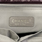 Chanel Shoulder Bag Parisian Purple Beige Silver Chain Leather — view 9