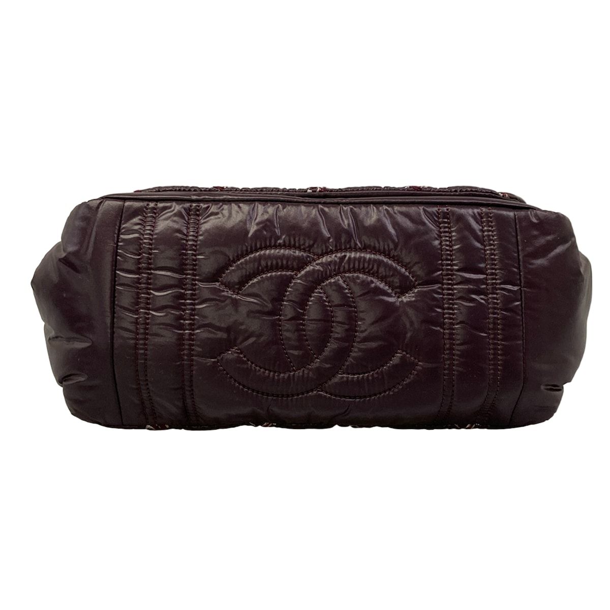 Chanel Shoulder Bag Parisian Purple Beige Silver Chain Leather — view 5