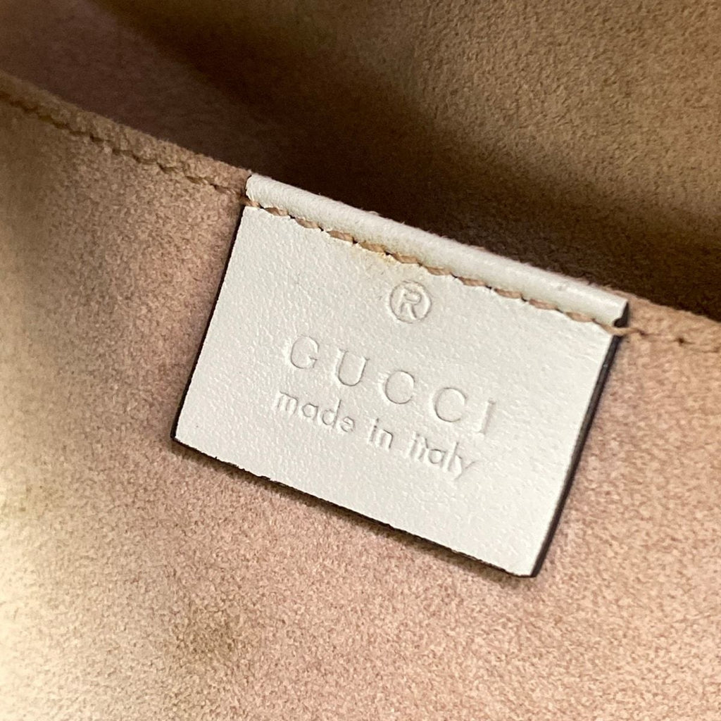 Gucci Backpack GG Marmont Ivory Leather — view 9