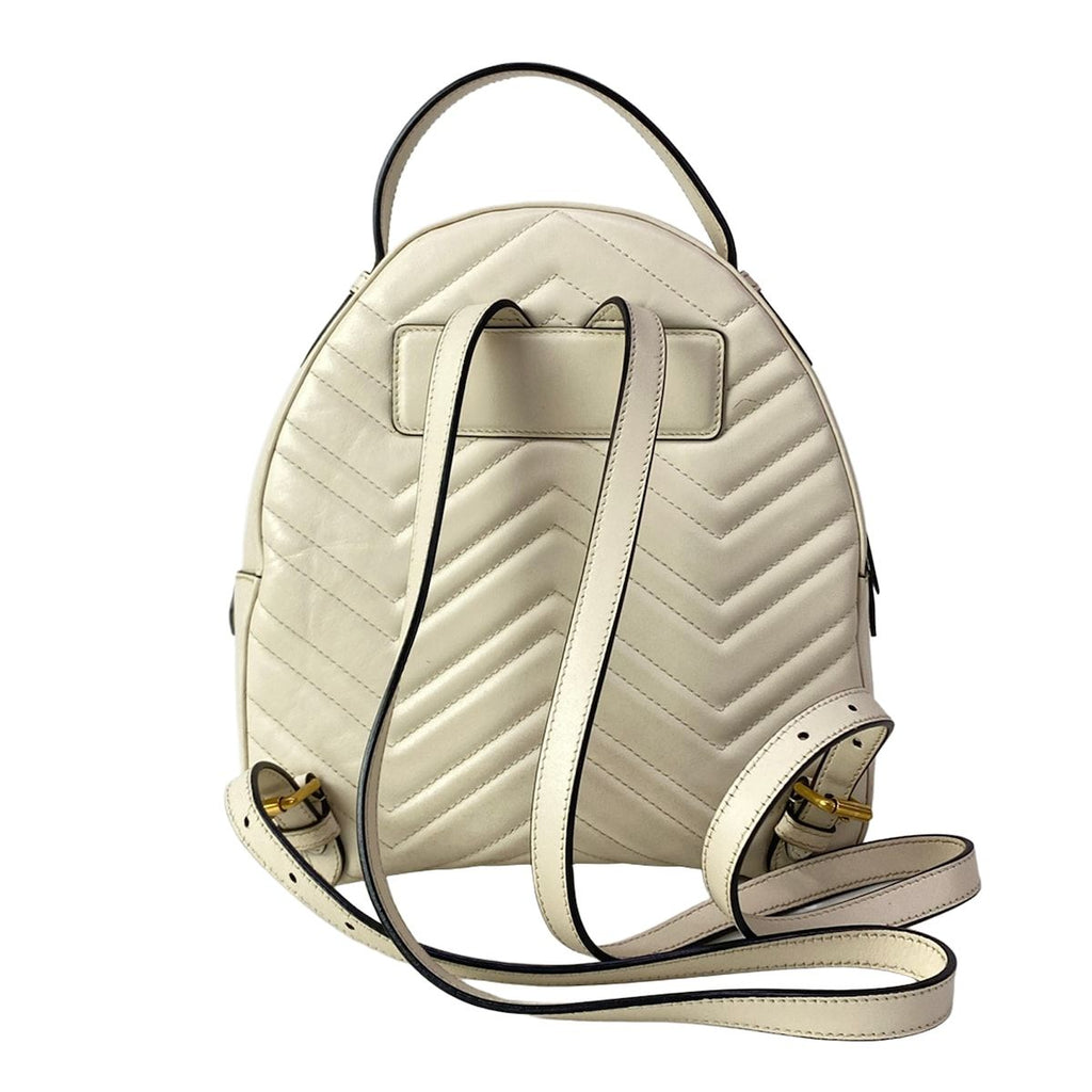 Gucci Backpack GG Marmont Ivory Leather — view 3