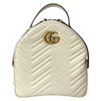 Gucci Backpack GG Marmont Ivory Leather
