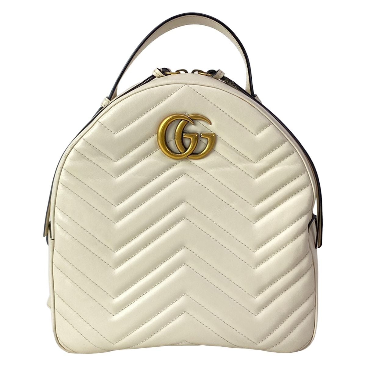 Gucci Backpack GG Marmont Ivory Leather