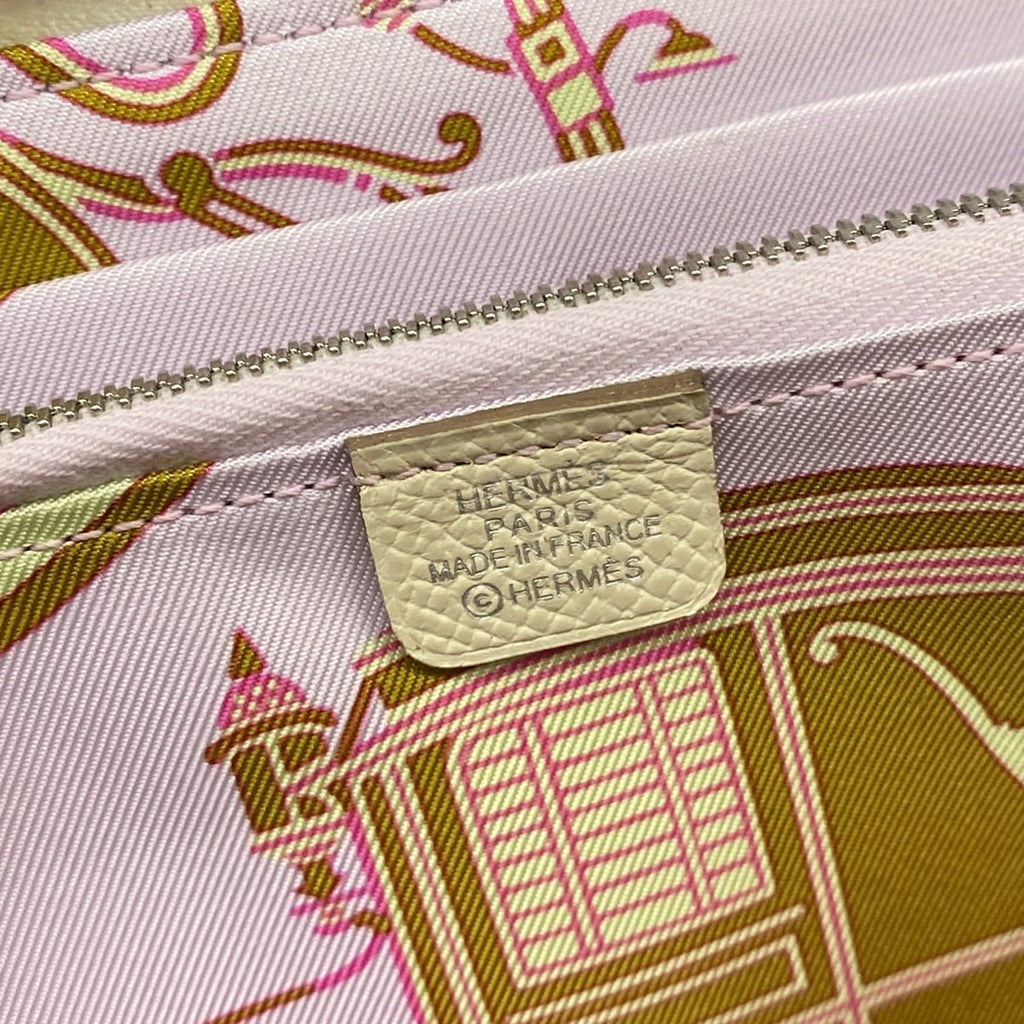 Hermes Wallet Azap Long Silk in Cles Move Perlee Silver Zip Around — view 5