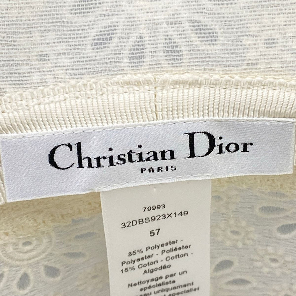 Dior Hat 57 D-bobby Bob Hat D-lace Ivory Lace Cotton — view 5