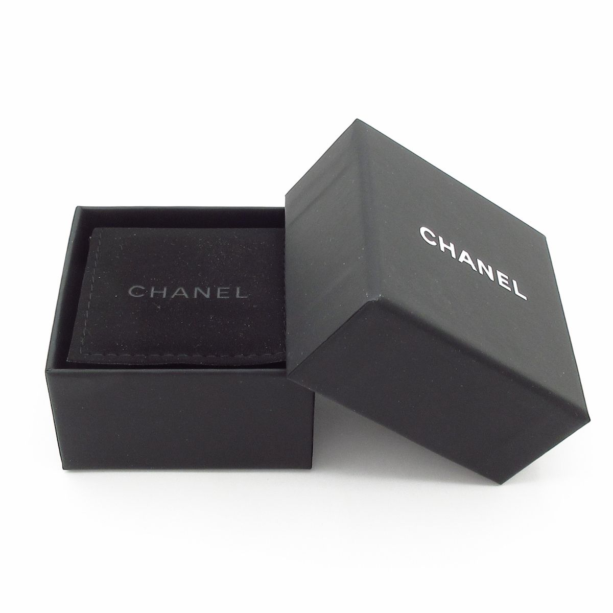 Chanel Earrings CC Logo Gold White Clear — view 7