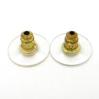 Chanel Earrings CC Logo Gold White Clear — view 6