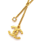 Chanel Necklace CC Logo Gold Clear