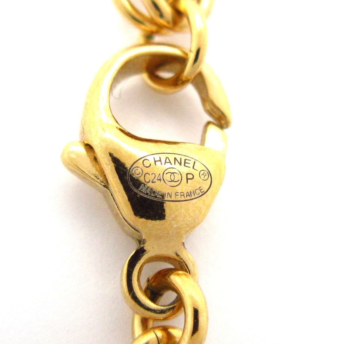 Chanel Necklace CC Logo Gold Clear — view 5