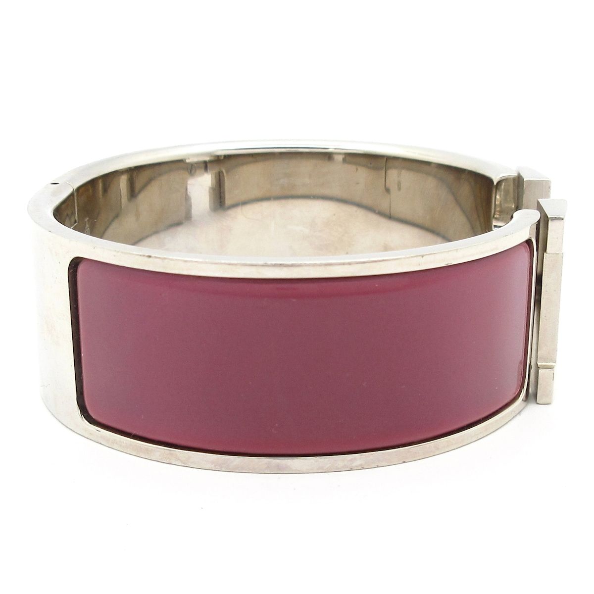 Hermes Bangle Clic Clac Silver Purple Bracelet — view 2
