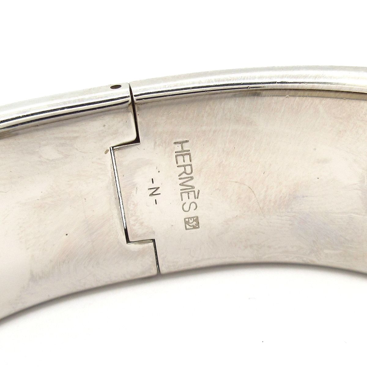 Hermes Bangle Clic Clac Silver Purple Bracelet — view 4