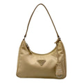 Prada Handbag Beige Re Edition Leather