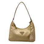 Prada Handbag Beige Re Edition Leather