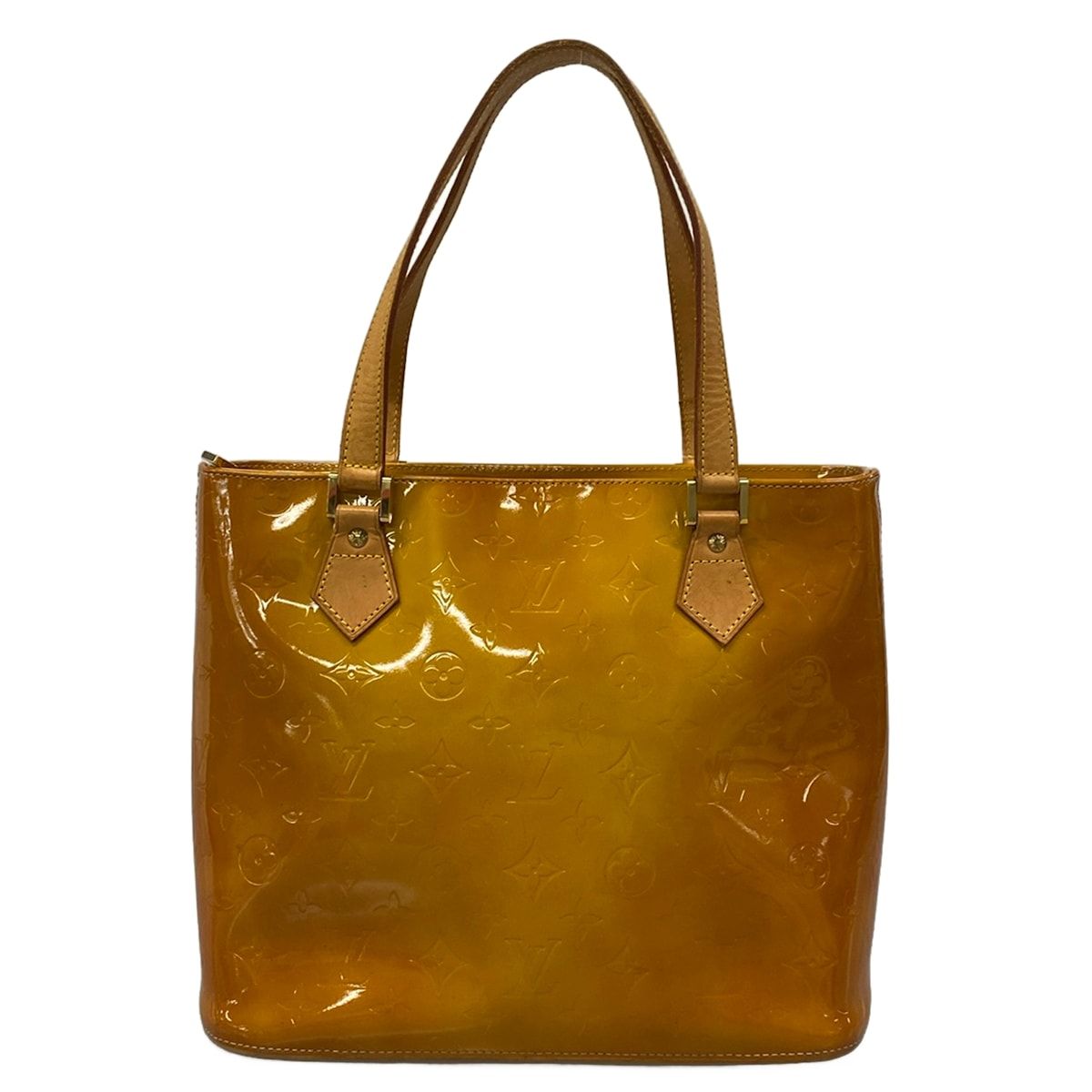 Louis Vuitton Tote Monogram Vernis Houston Soft Beige Leather