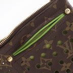 Louis Vuitton Pochette Pratt Monogram Perfo Canvas Vert Brown Pouch — view 9