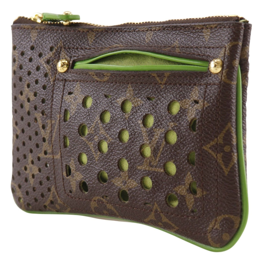 Louis Vuitton Pochette Pratt Monogram Perfo Canvas Vert Brown Pouch — view 2