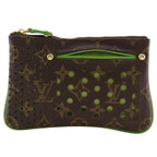 Louis Vuitton Pochette Pratt Monogram Perfo Canvas Vert Brown Pouch