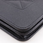 Chanel Mademoiselle Quilted Caviar Leather Black Chain Wallet Shoulder — view 4