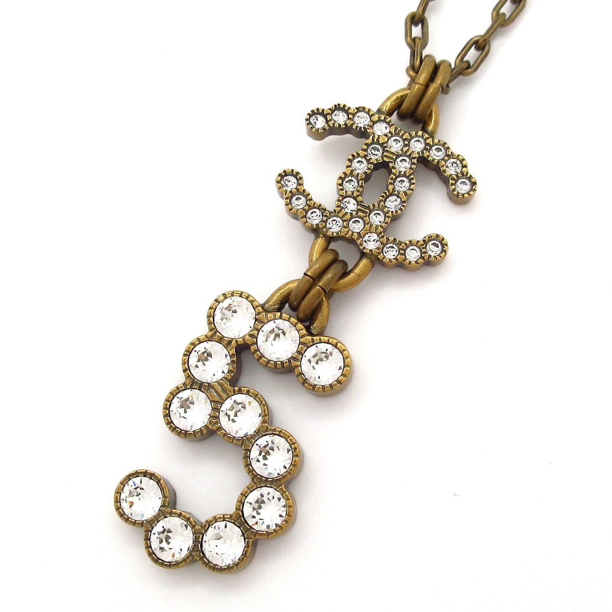 Chanel Necklace Gold Clear