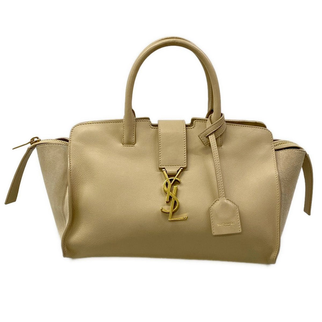 Saint Laurent Paris Handbag Baby Downtown Cabas Beige Leather