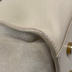 Saint Laurent Paris Handbag Baby Downtown Cabas Beige Leather — view 6