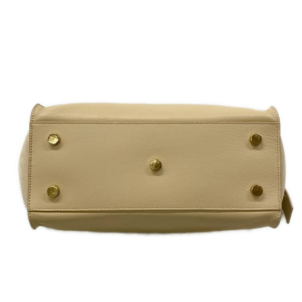 Saint Laurent Paris Handbag Baby Downtown Cabas Beige Leather — view 5
