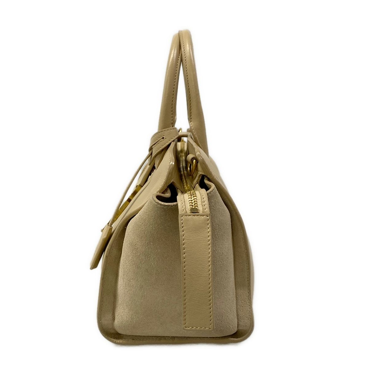 Saint Laurent Paris Handbag Baby Downtown Cabas Beige Leather — view 4