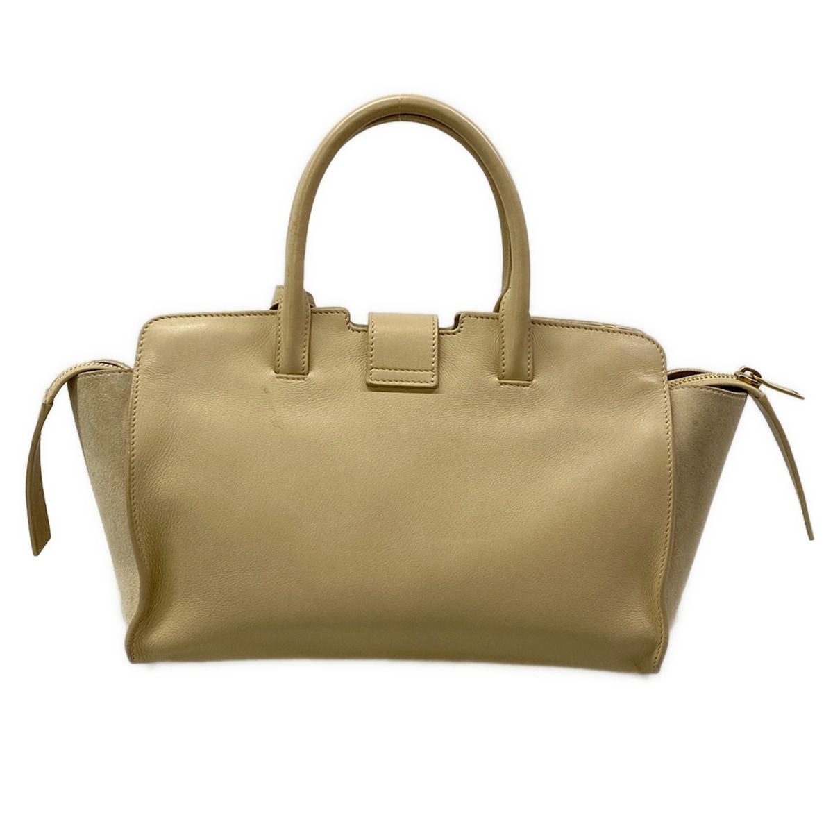 Saint Laurent Paris Handbag Baby Downtown Cabas Beige Leather — view 3