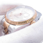 Rolex Datejust S No SS 18k Yellow Gold Watch Ivory Dial Pyramid — view 4