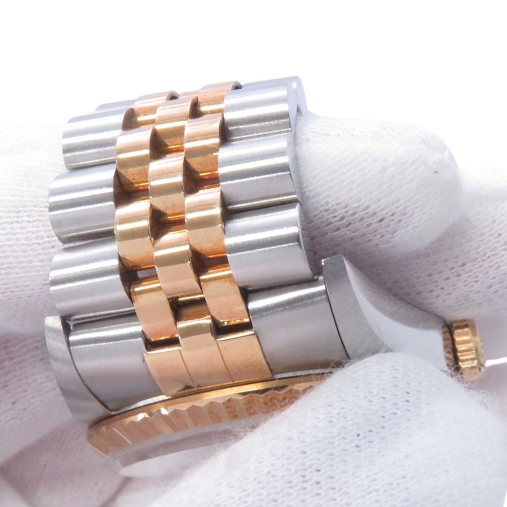 Rolex Datejust S No SS 18k Yellow Gold Watch Ivory Dial Pyramid — view 5