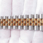 Rolex Datejust S No SS 18k Yellow Gold Watch Ivory Dial Pyramid — view 6