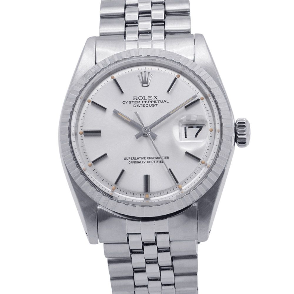 Rolex Datejust No 3 Watch Silver Dial Vintage